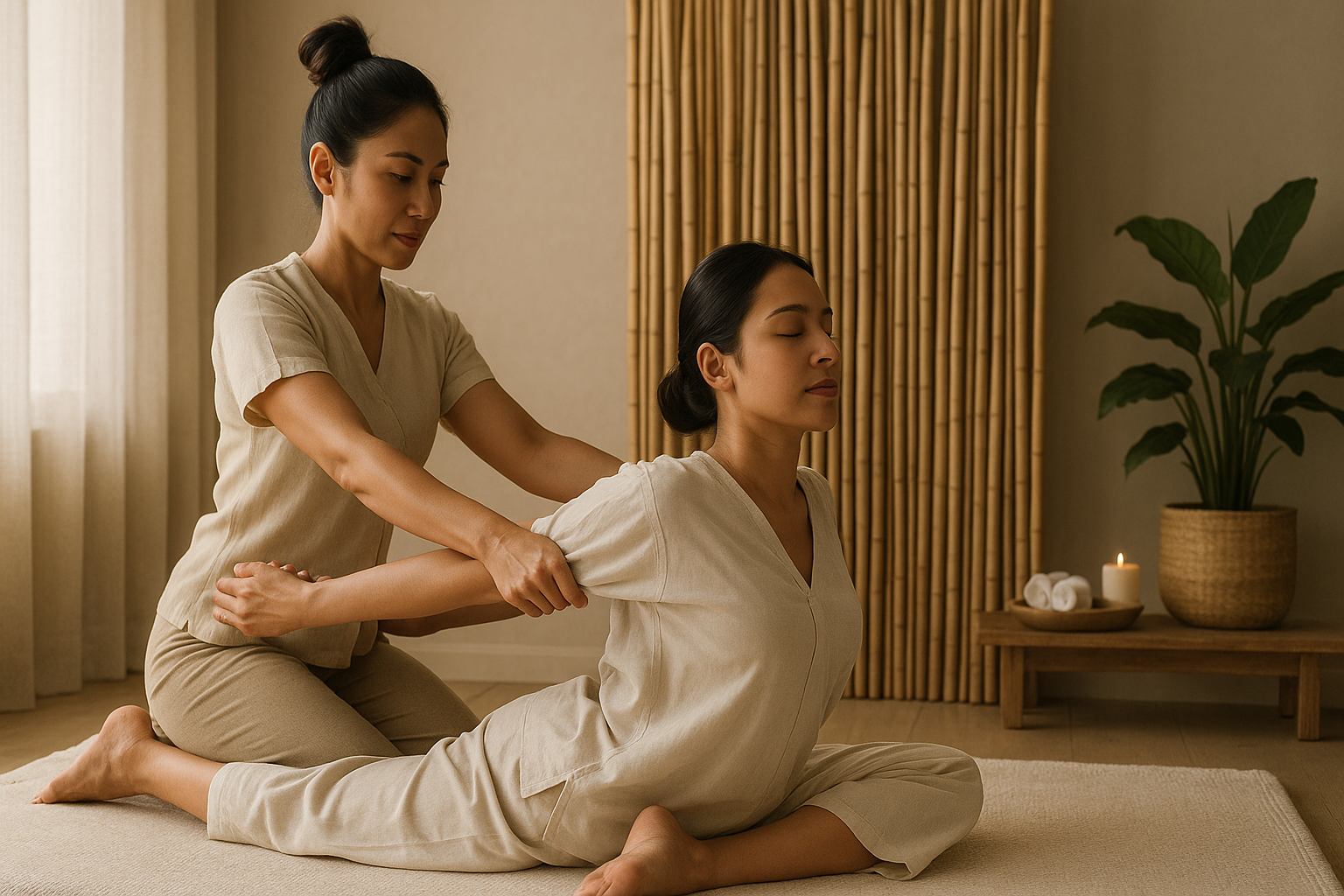 Thai-Massage - Energetische Massage mit Dehnungen und Akupressur